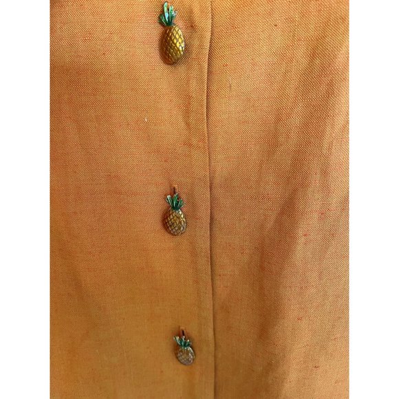 Maggy London Women's 12 Dress Linen/Rayon Pumpkin Sheath Career - Picture 4 of 10